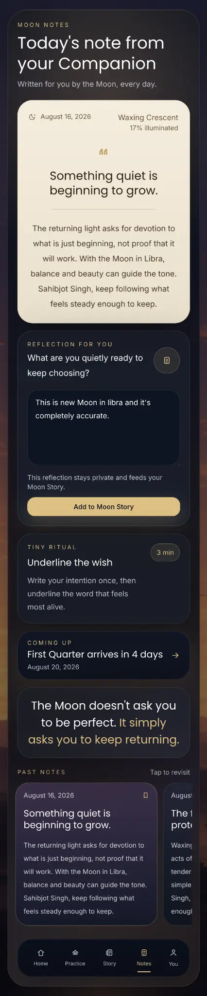 Moon Notes preview